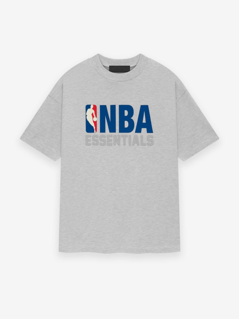 125AL244000F NBA ESSENTIALS TEE LIGHT HEATHER 1