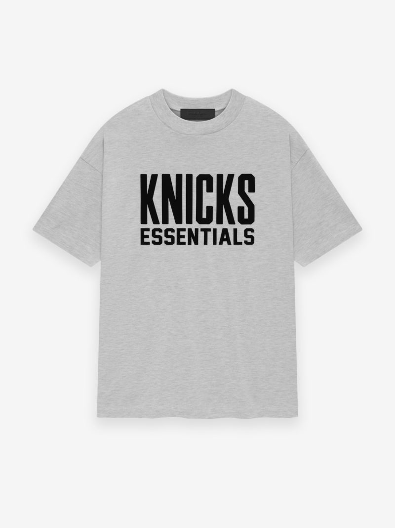 125AL244301 KNICKS ESSENTIALS TEE LIGHT HEATHER 1