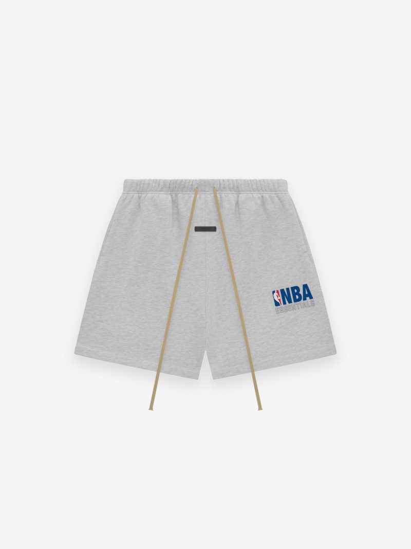 160AL244000F NBA ESSENTIALS SWEATSHORTS LIGHT HEATHER 1