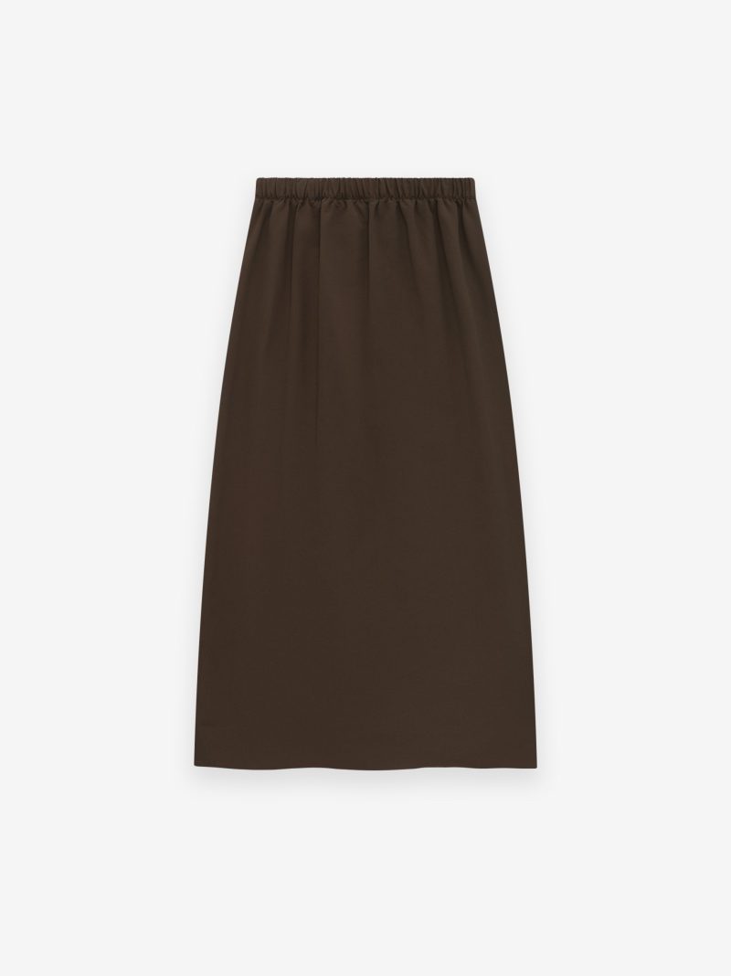 160HO245595FW MILITARY NYLON WRAP SKIRT BROWN 2