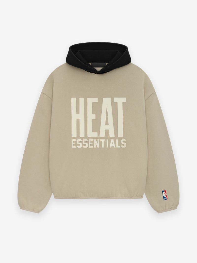 192AL246302F HEAT ESSENTIALS HOODIE WHEAT BLACK 1