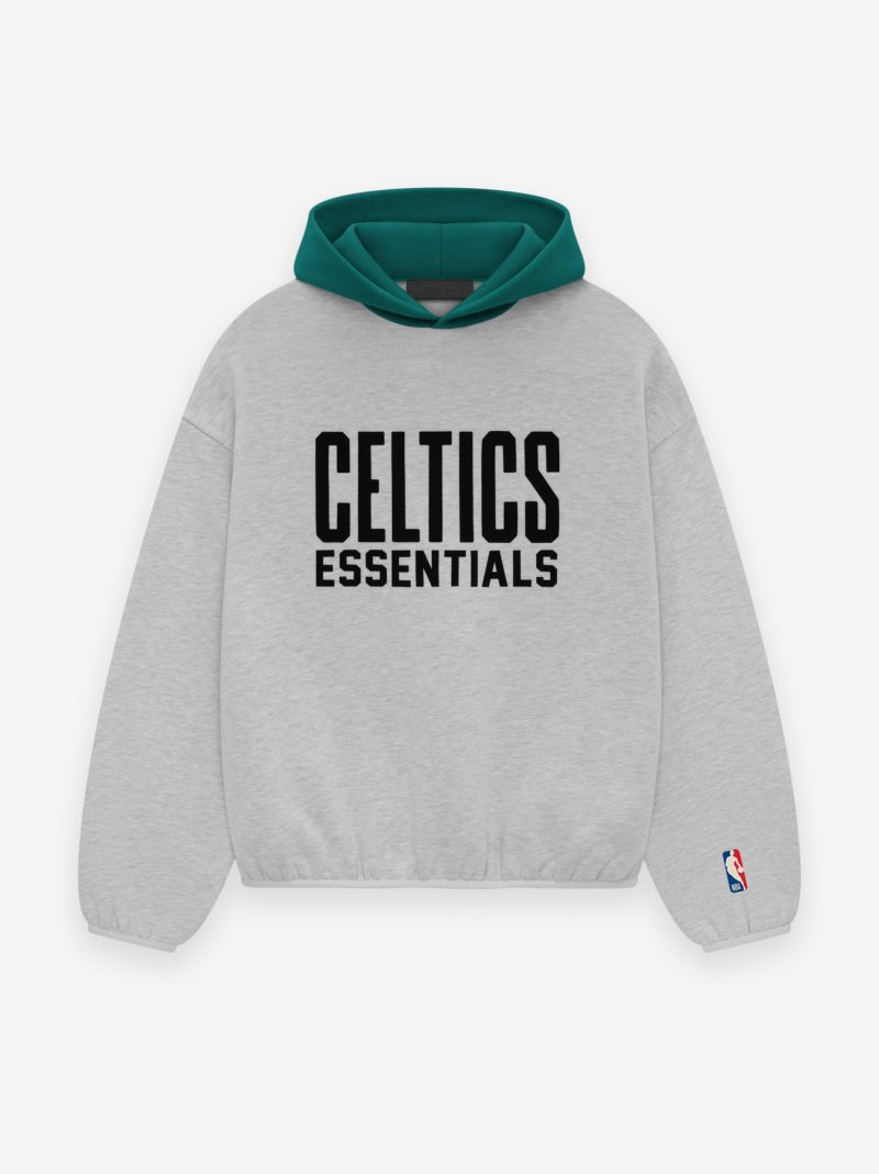 192AL246303F CELTICS ESSENTIALS HOODIE LIGHT HEATHER GREEN 1