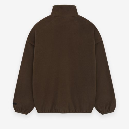 202HO246425F BRUSHED HALF ZIP PULL OVER BROWN 2