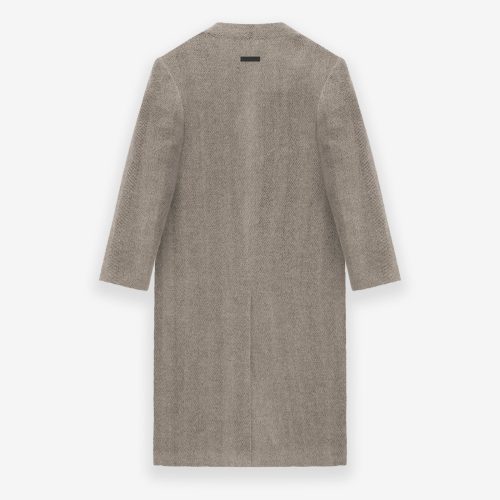 FG830 215BLW LAPELLESS OVERCOAT DOVE GREY 3