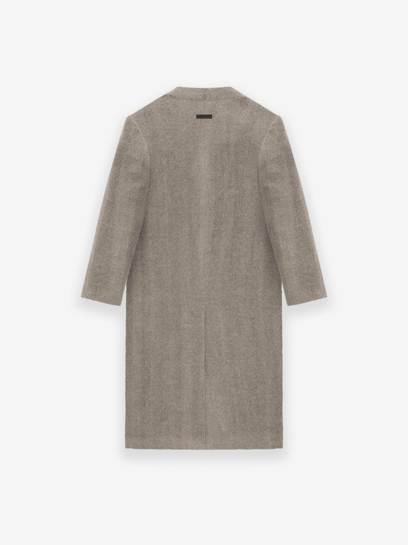 FG830 215BLW LAPELLESS OVERCOAT DOVE GREY 3