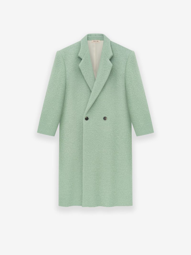 FG830 500CWO DOUBLE BREASTED OVERCOAT SEA GREEN 1 1