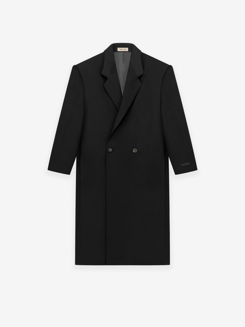 FG830 500GRB DOUBLE BREASTED OVERCOAT BLACK 1