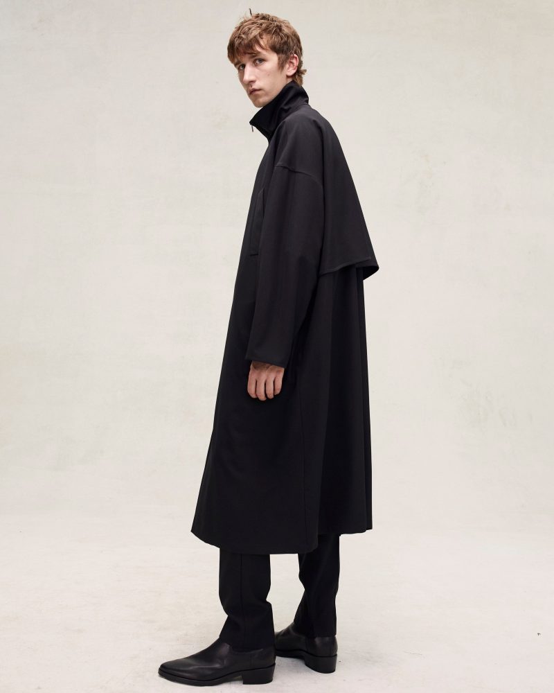 PDP WoolHighNeckTrench Black.2